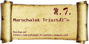 Marschalek Trisztán névjegykártya